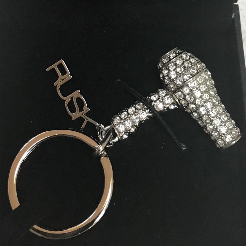 Swarovski Mini HairDryer Bag Charm/Key Chain/Fob